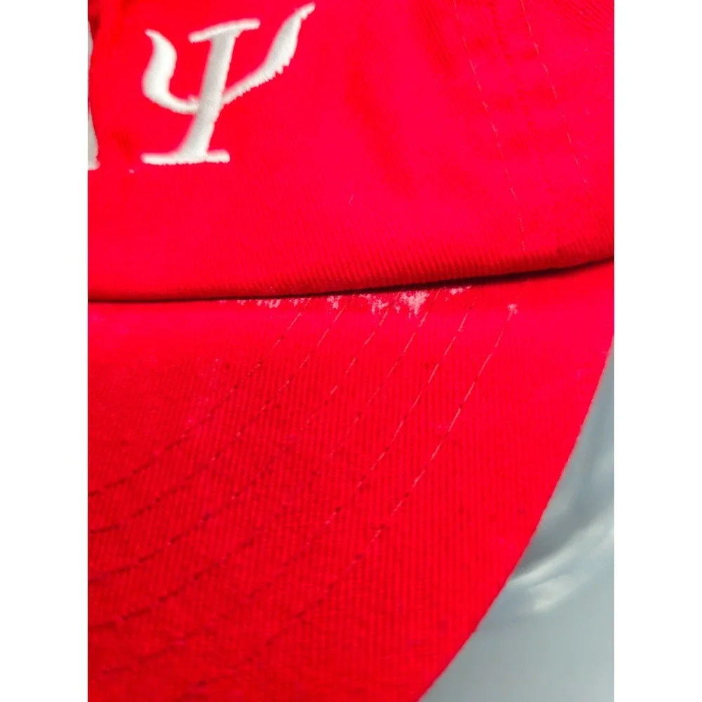 BAY Embroidered Hat Adjustable Strap‎ Back Cap 100% Cotton Red Baseball Hit Wear
